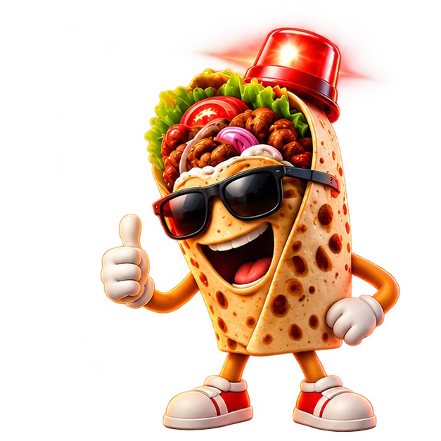 Mascotte Urgence Kebab animée